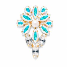 Pross naistele DiamondSky „Mirtel II (Aurora Borealis)“ Swarovski kristallidega