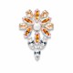 Brooch “Mirtel II” (Light Topaz Shimmer / Golden Shadow) dazzling with Crystals by Swarovski®