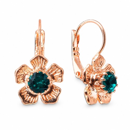 Kõrvarõngad „Colorful Splendor (Emerald)“ Swarovski® kristallidega