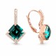 Naiste kõrvarõngad Diamond Sky „Imperial III (Emerald)„ koos Swarovski kristallidega