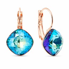 Серьги «Ослепительный Блеск IV (Bermuda Blue)» с кристаллами Preciosa®
