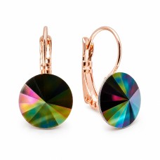Earrings “Clarice II” (Rainbow Dark) created with Crystals by Swarovski®