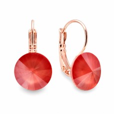Earrings “Clarice II” (Light Coral) created with Crystals by Swarovski®