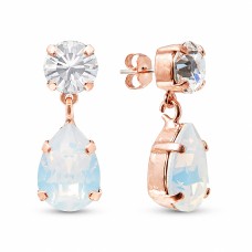 Earrings “Venus IV” (White Opal) embellished with Crystals by Swarovski®