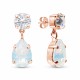 Naiste kõrvarõngad Diamond Sky „Venus IV (White Opal)“ koos Swarovski kristallidega