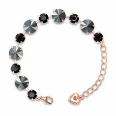 Bracelet “Vortex II” (Jet Hematite) with Preciosa® crystals