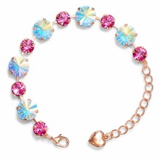 Bracelet “Vortex II” (Aurora Borealis / Fuchsia) with Preciosa® crystals
