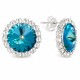 Серьги «Кларис X (Bermuda Blue)» с кристаллами Preciosa®