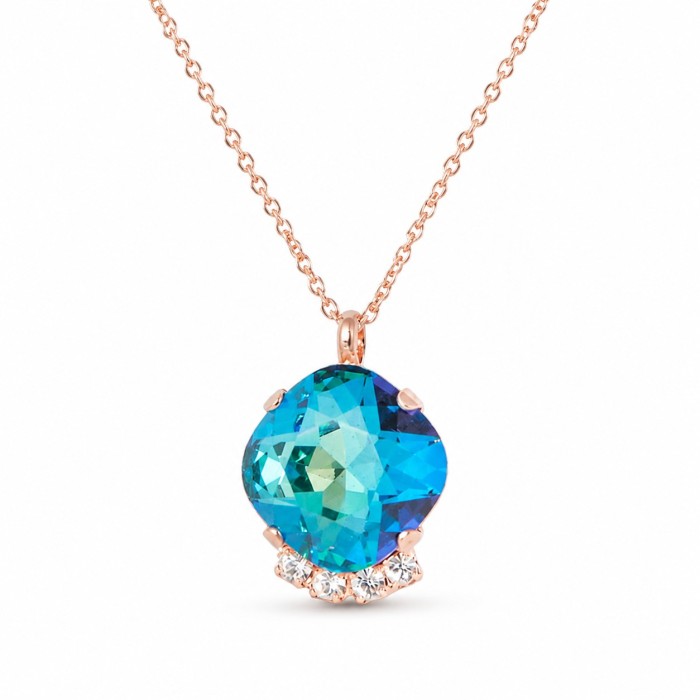 Комплект «Крит (Bermuda Blue)» с кристаллами Preciosa®