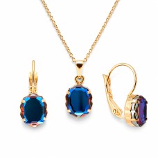 Komplekt „Baroque Mirror (Meridian Blue)“ koos Swarovski® kristallidega