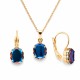 Комплект «Зеркало Барокко (Meridian Blue)» с кристаллами Swarovski®