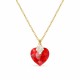 Hõbedane ehtekomplekt naistele „Cute Valentine (Light Siam)“ Swarovski® kristallidega