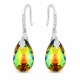 Hõbedased kõrvarõngad „Baroque II (Vitrail Medium)“ Swarovski® kristallidega