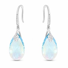 Naiste kõrvarõngad Diamond Sky „Baroque III (Aquamarine Shimmer)“ koos Swarovski kristallidega