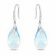 Серебряные серьги «Барокко III (Aquamarine Shimmer)» с кристаллами Сваровски®