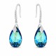Naiste kõrvarõngad Diamond Sky „Baroque III (Bermuda Blue)“ koos Swarovski kristallidega