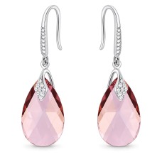 925 Sterling Silver Earrings “Baroque III” (Antique Pink) embellished with Crystals by Swarovski®