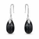 925 Sterling Silver Earrings “Baroque III” (Jet) dazzling with Crystals by Swarovski®