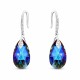 Серебряные серьги «Барокко III (Meridian Blue)» с кристаллами Сваровски®