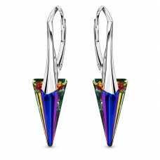 925 Sterling Silver Earrings “Spike II (Volcano)” created with Crystals by Swarovski®