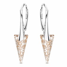 925 Sterling Silver Earrings “Spike II” (Rose Patina) embellished with Crystals by Swarovski®
