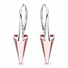 925 Sterling Silver Earrings “Spike II” (Antique Pink) embellished with Crystals by Swarovski®