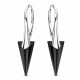 925 Sterling Silver Earrings “Spike II (Jet)” created with Crystals by Swarovski®