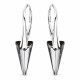 Hõbedased kõrvarõngad „Spike II (Silver Night)“ Swarovski® kristallidega