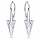 925 Sterling Silver Earrings “Spike II” (Silver Patina) Adorned with Crystals by Swarovski®