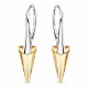 Naiste kõrvarõngad Diamond Sky „Spike II (Golden Shadow)“ koos Swarovski kristallidega