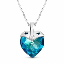 Naiste kaelakee DiamondSky „Cupid II (Bermuda Blue)“ Swarovski kristallidega