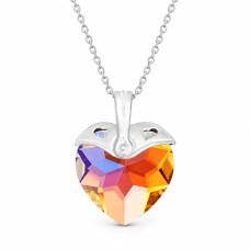 925 Sterling Silver Pendant “Cupid II (Blue AB)” created with Crystals by Swarovski®