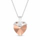 Hõbedane ripats „Cupid (Rose Gold)“ Swarovski® kristallidega