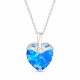 Серебряный кулон 925 пробы «Купидон (Aquamarine AB)» с кристаллами Swarovski®