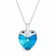 925 Sterling Silver Pendant “Cupid (Bermuda Blue)” created with Crystals by Swarovski®