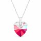 Hõbedane ripats „Cupid (Light Siam Shimmer)“ Swarovski® kristallidega