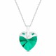 925 Sterling Silver Pendant “Cupid” (Emerald) embellished with Crystals by Swarovski®