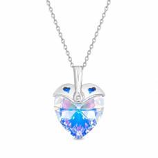 Naiste kaelakee DiamondSky „Cupid (Aurora Borealis)“ Swarovski kristallidega