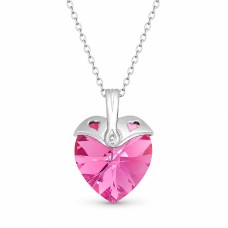 Naiste kaelakee DiamondSky „Cupid (Rose AB)“ Swarovski kristallidega