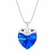 Серебряный кулон «Купидон (Sapphire AB)» с кристаллами Swarovski®