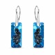 Naiste kõrvarõngad Diamond Sky „Growing Crystal II (Bermuda Blue)“ koos Swarovski kristallidega