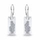 Hõbedased kõrvarõngad „Growing Crystal II“ Swarovski® kristallidega