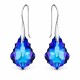 Naiste kõrvarõngad Diamond Sky „Baroque IV (Heliotrope)“ koos Swarovski kristallidega