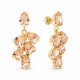 Naiste kõrvarõngad Diamond Sky „Amber II (Light Peach)“ koos Preciosa® kristallidega