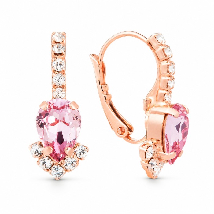 Ehtekomplekt naistele „Leonora II (Light Rose)“ Preciosa® kristallidega