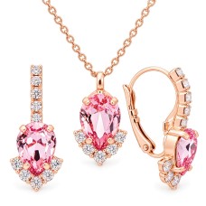 Ehtekomplekt naistele „Leonora II (Light Rose)“ Preciosa® kristallidega