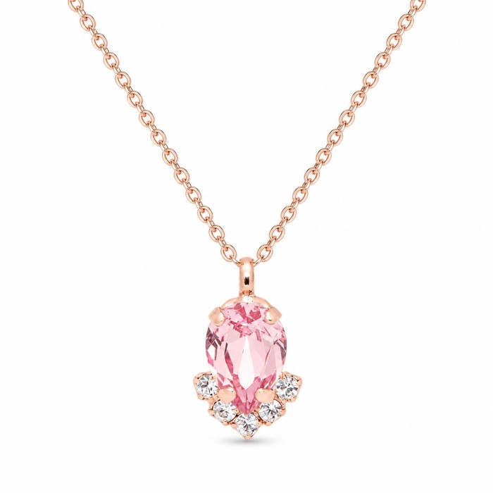 Ehtekomplekt naistele „Leonora II (Light Rose)“ Preciosa® kristallidega