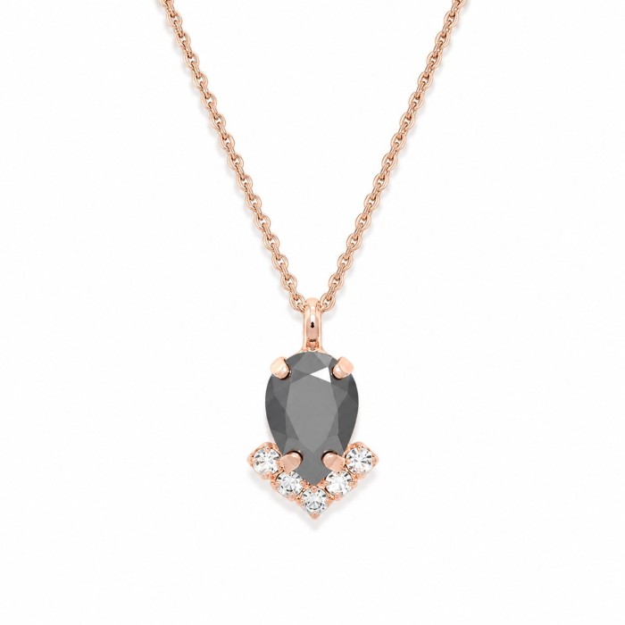 Ehtekomplekt naistele „Leonora II (Jet Hematite)“ Preciosa® kristallidega
