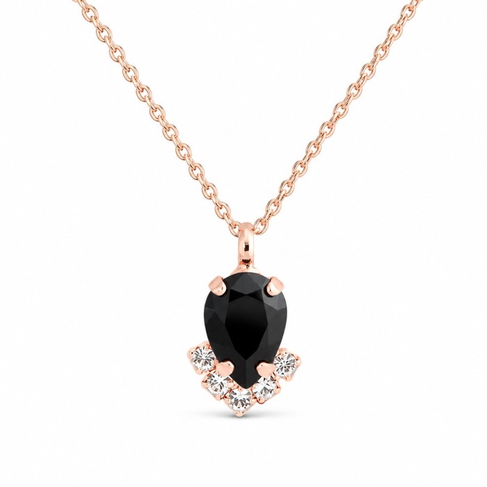 Ehtekomplekt naistele „Leonora II (Jet)“ Preciosa® kristallidega