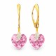 925 Sterling Silver Earrings “Cute Valentine (Light Rose)” created with Crystals by Swarovski®